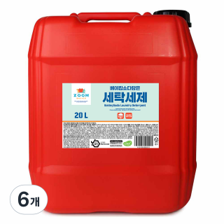 줌 베이직 베이킹소다 담은 액체세탁 세제, 20L, 1개입, 6개